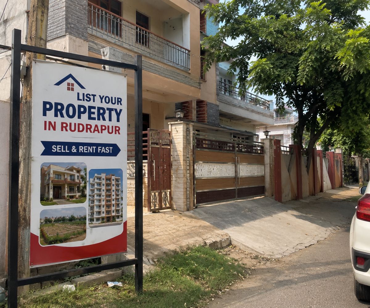 House with For Sale Sign