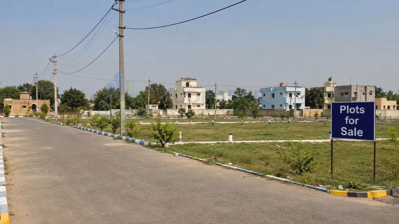 Residential plots for sale in Kalinagar, Rudrapur, featuring developed roads, utility infrastructure, and a growing residential neighborhood ideal for home construction and investment.