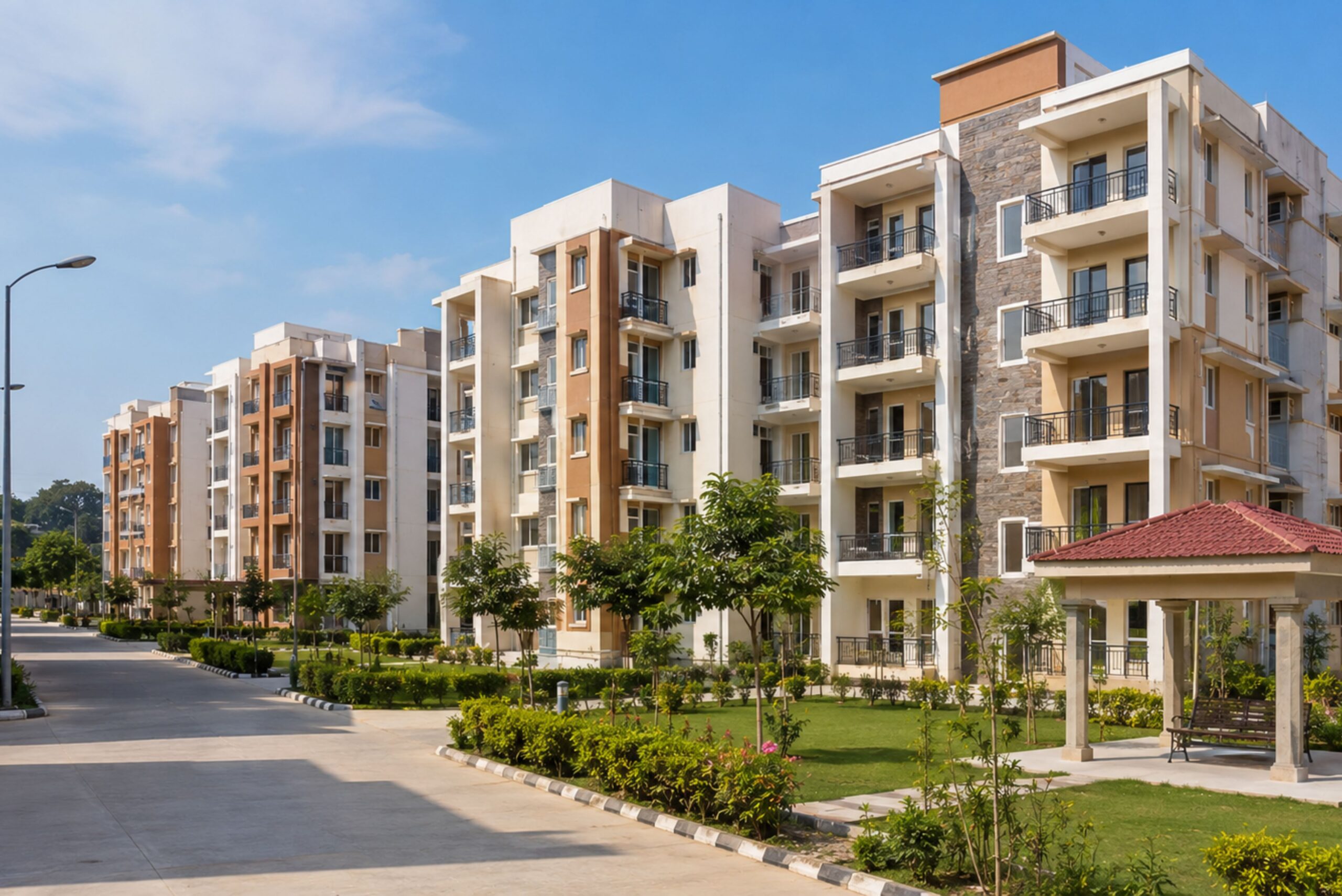 Government housing schemes in Rudrapur featuring modern residential apartments and landscaped community areas