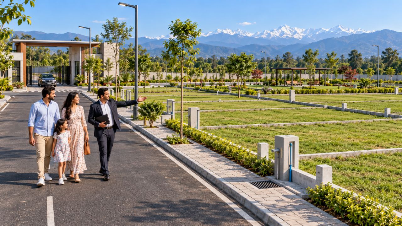 Residential plot for sale in Rudrapur under 25 lakh in a planned gated development